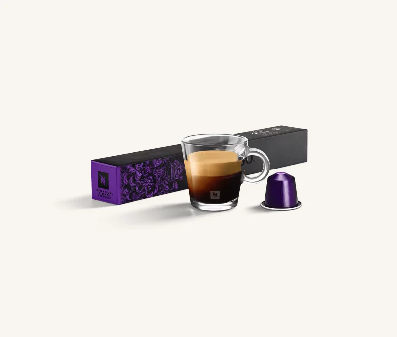 Confezione, capsula ed espresso Nespresso Ispirazione Firenze Arpeggio